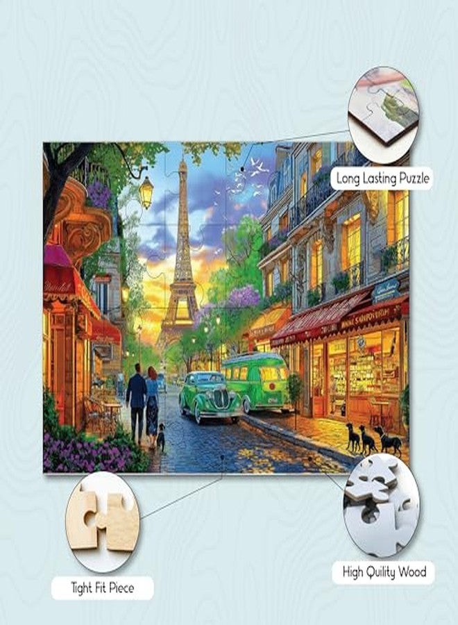 Khilonewale Educational Jigsaw Puzzle for Kids 3+ Years Learning and Scenic Puzzles, Bright Colours, Thick Pieces, for Boys and Girls, Gift‑Ready Family Activity and Puzzles Size 20x30CM (Twilight Paris Street) - Image 5
